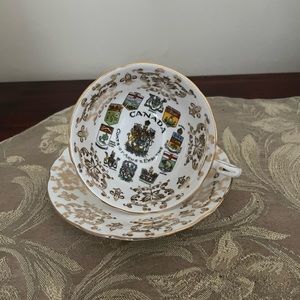 Paragon Canada Coats-Of-Arms Wide Mouth Teacup & Saucer